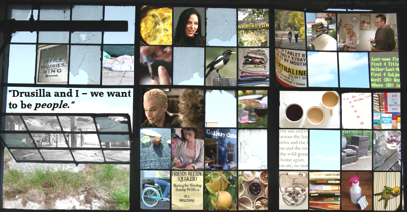 fic mood board for Set Off Like Geese